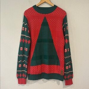 Tipsy Elves beer pong ugly Christmas sweater L